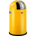 Produktbild: Wesco Mülleimer Pushboy Junior, lemonyellow, aus Metall, 22 Liter