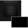 Produktbild: Neff BX48PIB0 Set Pyrolyse Backofen B2CCG6AK3 + Induktionskochfeld T58SHF1L0 - Schwarz