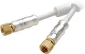 Produktbild: Vivanco HQ SAT Anschlusskabel F-Stecker  -  F-Stecker, 110dB, 3,0m, weiß