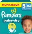 Produktbild: Pampers Baby-Dry Größe 5, 174 Windeln, 11kg-16kg, Bis zu 100% Auslaufschutz