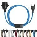 Produktbild: EAZY CASE E27 Lampenfassung 3,5m Kabel Stoffummantelung Schraubring DIY Fassung