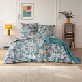 Produktbild: Estella Mako-Satin Bettwäsche 155x220 Estera blautanne Blüten Lilien 7960-581