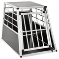 Produktbild: Hundetransportbox single mit gerader Rückwand Hundebox schwarz B-Ware