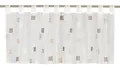 Produktbild: ELBERSDRUCKE Scheibengardine Bistrogardine mit Schlaufen Quadro weiß-braun 48 x 140 cm (1 St), Schlaufen, transparent, Polyester, transparent, bestickt, modern, Sichtschutz