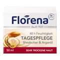 Produktbild: Florena Tagespflege mit Sheabutter & Arganöl, Vegan, 50ml