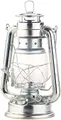 Produktbild: Lunartec Öllampe: Nostalgische Petroleum-Sturmlaterne mit Glaskolben, verzinkt, 24 cm (Petroleumlampe Sturmlaterne, Petroleumlampe Glas, Zylinder)