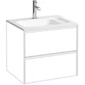 Produktbild: Laufen Meda Waschtisch H8141130001111 57,5x44,5cm, aus Marbond, ohne Überlauf, mit Hahnloch, weiß