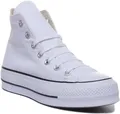 Produktbild: Converse A CT Wie Lift Hi Schnürer Damen Trainer IN Weiß UK 2- 9
