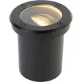 Produktbild: Qazqa Modern außen Bodenstrahler, Bodeneinbaustrahler für den Garten - Delux - Schwarz, max. 50W, Geeignet für LED, 13cm, IP65, Rund - Schwarz