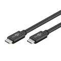 Produktbild: goobay 67976 USB C auf USB C 3.2 Gen 1 Schnellladekabel 60W - 20V - 3A / Handykabel 5 Gbits / Ladekabel USBC zu USB Type C / Galaxy & iPhone / Schwarz / 1m