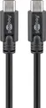 Produktbild: Ladekabel Datenkabel USB-C auf USB-C Synchronisationskabel 1m 5 Gbit/s Schwarz