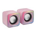 Produktbild: MarsGaming MSCUBEP Pink, Compact RGB Gaming Speakers, 8W DSP Sound Processor, Vo