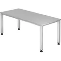Produktbild: Schreibtisch 4-Fuß eckig 180x80cm Grau/Silber