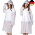 Produktbild: Tosean 2 Stück Regenponcho Regencape Wiederverwendbar Regenmantel mit Kaputze