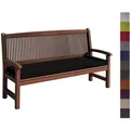 Produktbild: sunnypillow Bankauflage Bankkissen mit abnehmbarem Bezug, Auflage für Gartenbank 150 x 50 x 5cm schwarz 150 cm x 5 cm x 50 cm