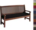 Produktbild: Bankauflage Stuhlkissen mit abnehmbarem Bezug Bankkissen Bankpolster Polsterauflage Auflage für Gartenbank viele Farben und Größen zur Auswahl (150 x 50 x 5cm, Schwarz)