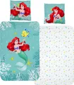 Produktbild: Arielle die Meerjungfrau Kinder-Bettwäsche 80x80 + 135x200 cm · 2 teilig · Disney Mermaid Prinzessin Mädchen-Bettwäsche · 100% Baumwolle in Renforcé