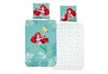 Produktbild: MTOnlinehandel Bettwäsche Arielle Meerjungfrau 135x200 + 80x80 cm, 100 % Baumwolle, Renforcé, 2 teilig, Disney's Mermaid Prinzessin Kinderbettwäsche