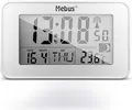 Produktbild: Mebus digitaler Funkwecker mit Mondkalender, Beleuchtung, Innenthermometer, 2 Weckzeiten, Schlummer-Funktion