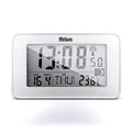 Produktbild: digitaler Funk-Wecker mit Mondkalender Beleuchtung Innenthermometer 2 Weiß