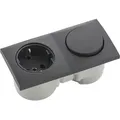 Produktbild: Berker - Integro Flow Steckdose mit Schalter - Einbausteckdose mit integriertem Schalter, anthrazit