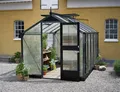 Produktbild: Juliana Gewächshaus Kompakt 8,2m² ALU Anthrazit 10mm Polycarbonat(SDPL) TOPNEU