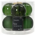 Produktbild: 6 Weihnachtskugeln 6cm Glas Christbaumkugeln Weihnachtsbaumkugeln Piniengrün