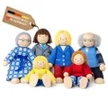 Produktbild: S0218  Biegepuppen CityFamilie, nachhaltige Holzfiguren, Holzpuppen für Kinde...