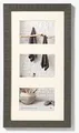 Produktbild: walther design Bilderrahmen grau 3x 10x15 cm Galerie mit Passepartout, Home Holzrahmen HO315D
