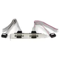 Produktbild: StarTech.com 2 Port Seriell DB9 Slotblech mit 10 Pin (IDC 10) Pinheader Kabel 40cm