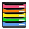 Produktbild: EXACOMPTA Schubladenbox Schubladenbox Big Box Plus, 5 offene Schubladen, Harlekin, 309798D, Boxen stappelbar