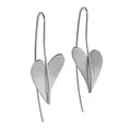 Produktbild: Ernstes Design Ohrringe E241 Herz aus Edelstahl Hänger mattiert Ohrhänger