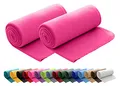 Produktbild: wometo 2er Set Polar Fleecedecke 130x160 Oeko-TEX ca. 400g pink