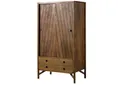 Produktbild: Massivmoebel24 Kleiderschrank (Mango 100x60x180 braun geölt / Griff schwarz LOS ANGELES #111) Mango 100x60x180 braun geölt / Griff schwarz LOS ANGELES #111