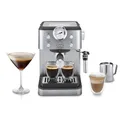 Produktbild: De'Longhi Siebträgermaschine Classic EM450.M, Espressomaschine mit professionellem Milchaufschäumer, Vollmetallgehäuse, 15 Bar, 1,7 l Wassertank, Edelstahl/Metall
