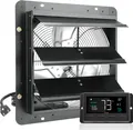 Produktbild: VEVOR Abluftventilator, 356 mm,Temperatur-Feuchtigkeitsregler, EC-Motor, 1024 CFM, Wandlüfter mit variabler Geschwindigkeitsregelung zur Wandmontage, Belüftung und Kühlung für Gewächshäuser, Garagen