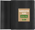 Produktbild: GardenGloss 4m² Unkrautvlies für Sandkasten 150g/m² Extra Stark (2m x 2m)