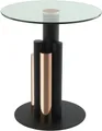 Produktbild: Kayoom Beistelltisch Ontario 225, Runde Glasplatte aus Sicherheitsglas, 100% Edelstahl (1-St), Modernes Design, zweifarbiges Säulengestell, Eyecatcher Element