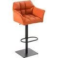 Produktbild: Clp - Barhocker Damaso Kunstlederbezug Orange Schwarz