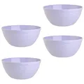 Produktbild: Engelland 4er Set Schalen Müslischalen Dessertschalen Salatschale Suppenschale Reisschale Bowl in Farbe flieder aus Kunststoff BPA-frei groß 900 ml