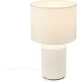 Produktbild: Briloner Ino Tischlampe, Stoffschirm, Kabelschalter, Keramikfuß, Weiß, Ø22 x 37,5 cm