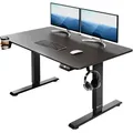 Produktbild: Höhenverstellbarer Schreibtisch Schwarz 110x60x73-118cm