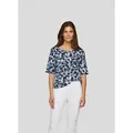 Produktbild: T-Shirt RABE, Damen, Gr. 42, blau (atlantik), Jersey, Obermaterial: 50% Baumwolle, 50% Viskose, bedruckt, Basic, normal hüftbedeckend, Rundhals, Shirts T-Shirt, mit grafischem Muster