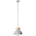 Produktbild: Brilliant Pendelleuchte Industrie Lampe Emma Grau Beton Holz Ø33cm E27 kürzbar