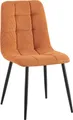 Produktbild: CLP Esszimmerstuhl Tilde Bezug gepolstert gesteppt mit Rückenlehne bis 150 kg,orange Cord