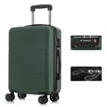 Produktbild: Premium Reisekoffer TSA-Schloss,YKK-Reißverschluss Hartschalen-Koffer Trolley Kabinenkoffer Rollkoffer Suitcase Handgepäck 4 Rollen (Dunkelgrün, M)