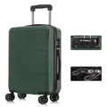 Produktbild: YONSLY Premium Reisekoffer TSA-Schloss,YKK-Reißverschluss Hartschalen-Koffer Trolley Kabinenkoffer Rollkoffer Suitcase Handgepäck 4 Rollen (Dunkelgrün, M)