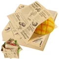 Produktbild: 150 Stück Burger Papier 15x15cm Burger Tüten Fettdicht Sandwich Papier Kraftp...