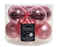 Produktbild: Kaemingk Weihnachtskugeln Glas 6cm x 10 Stück Christbaumkugeln matt glänzend pink rosa