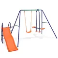 Produktbild: vidaXL Kinderschaukel mit Rutsche 3 Sitzen Gartenschaukel Schaukelgestell